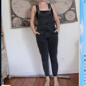 Black Denim Overalls